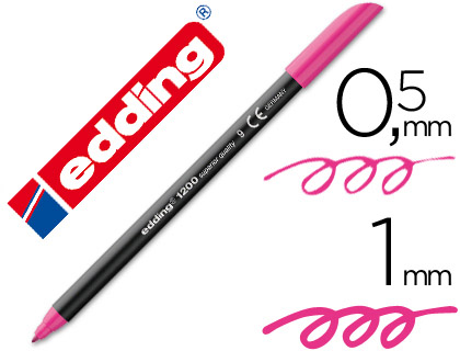 Rotulador edding 1200 tinta rosa